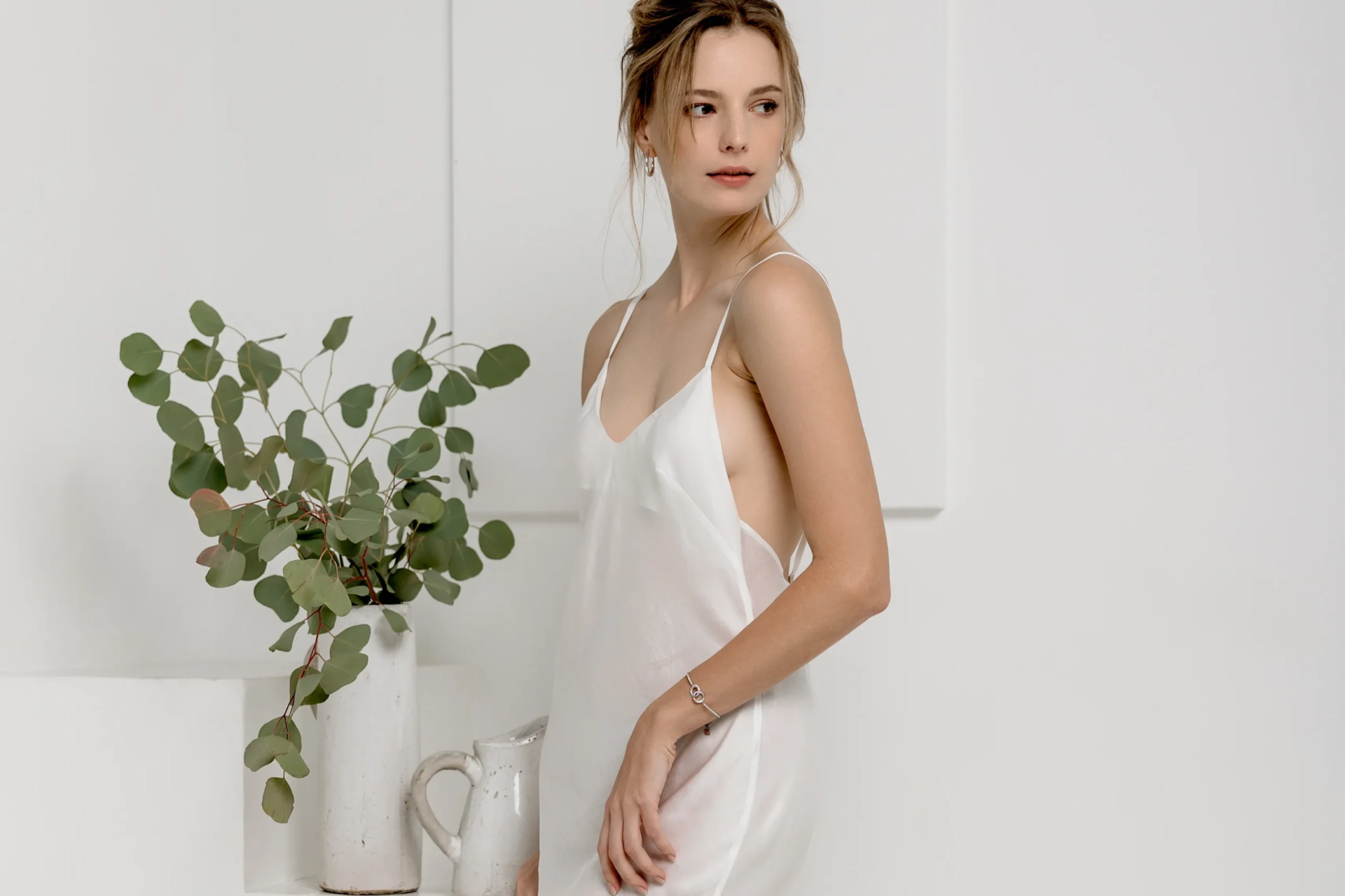 Ethereal Open Back Sleep Dress Front1