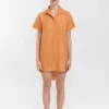 Juicy Apricot Shirt Dress by Katruss