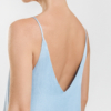 Sleep Dress with Delicate Ties, Silken Glow Blue Close-up 2